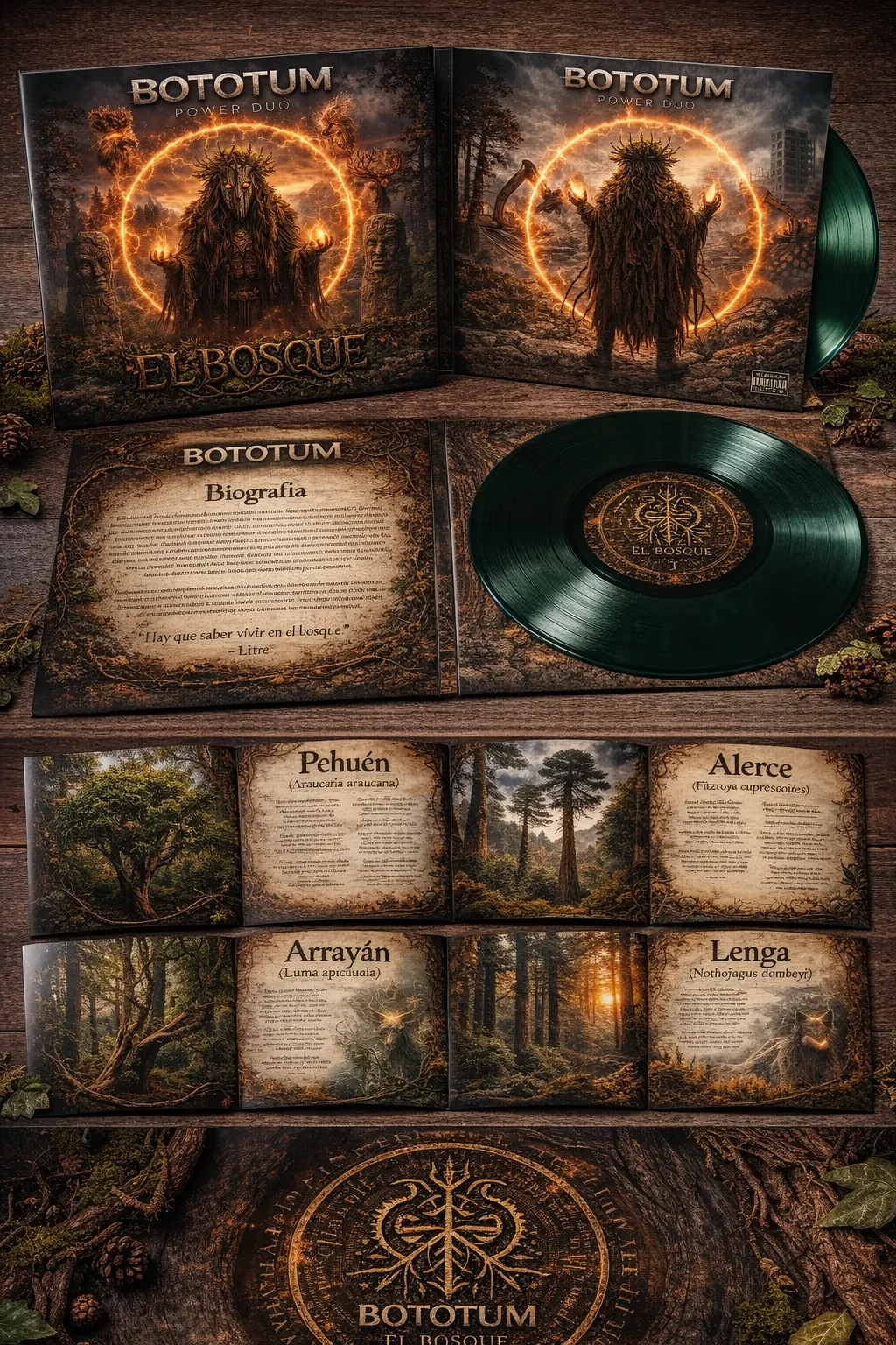 Visualización conceptual del vinilo de El Bosque
